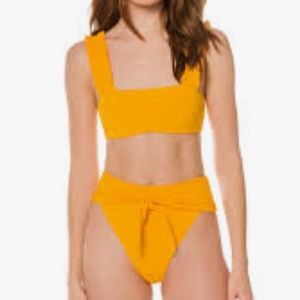 Like new: Onia x WeWoreWhat Yellow Bikini Top/Bottom Sz:xs
